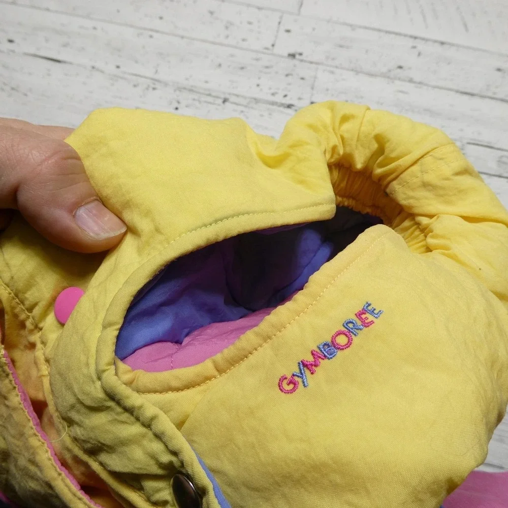 Vintage Gymboree Snowsuit Baby‎ Girls Newborn Multicolor Hooded Puffer Winter